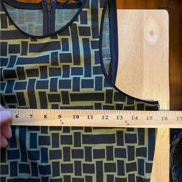 Tibi Women's Bodycon Midi Dress Size 6 Geometric Sleeveless Party Cocktail Dress - Picture 7 of 8